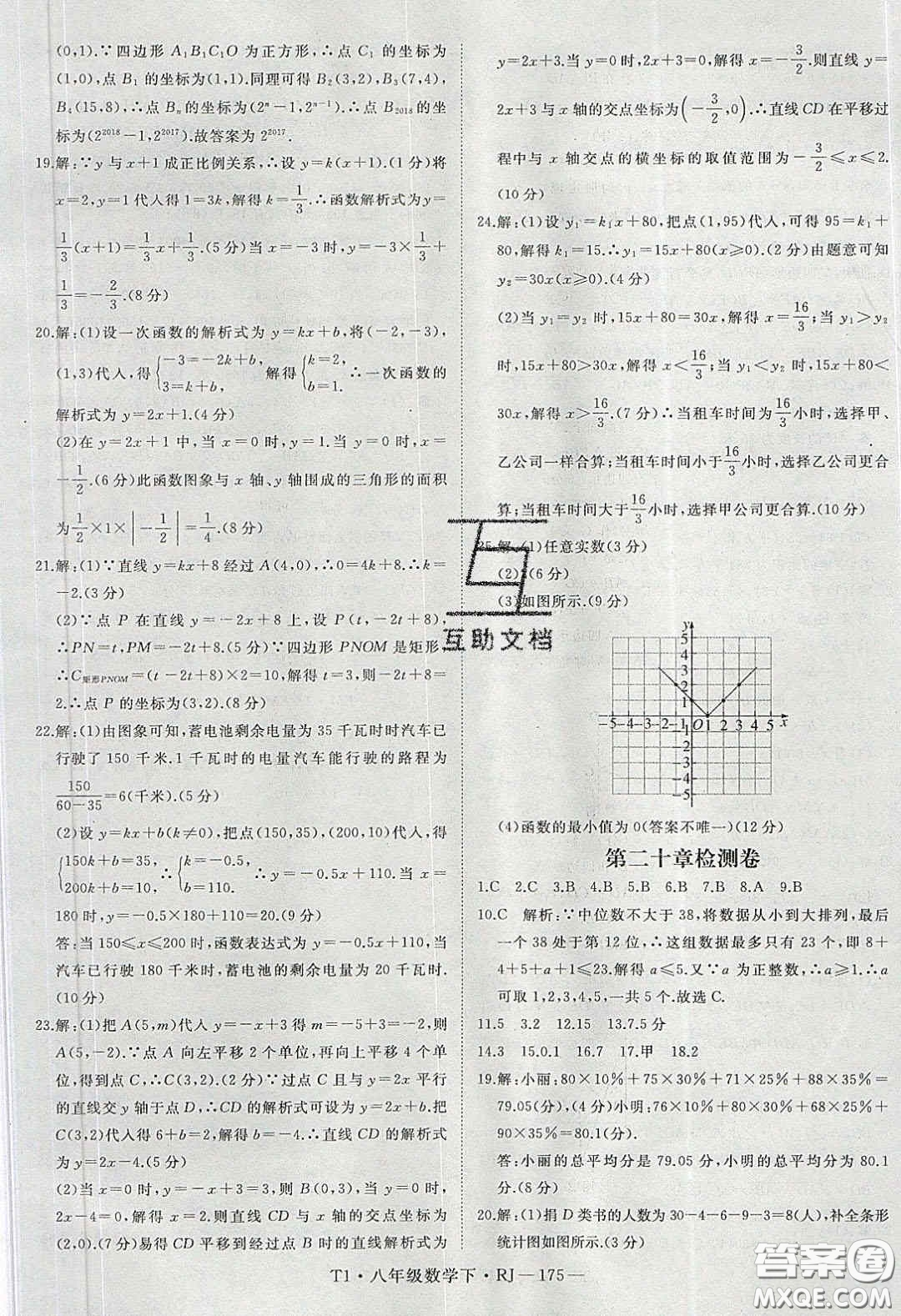 2020春優(yōu)翼學(xué)練優(yōu)八年級(jí)數(shù)學(xué)下冊(cè)人教版T1答案