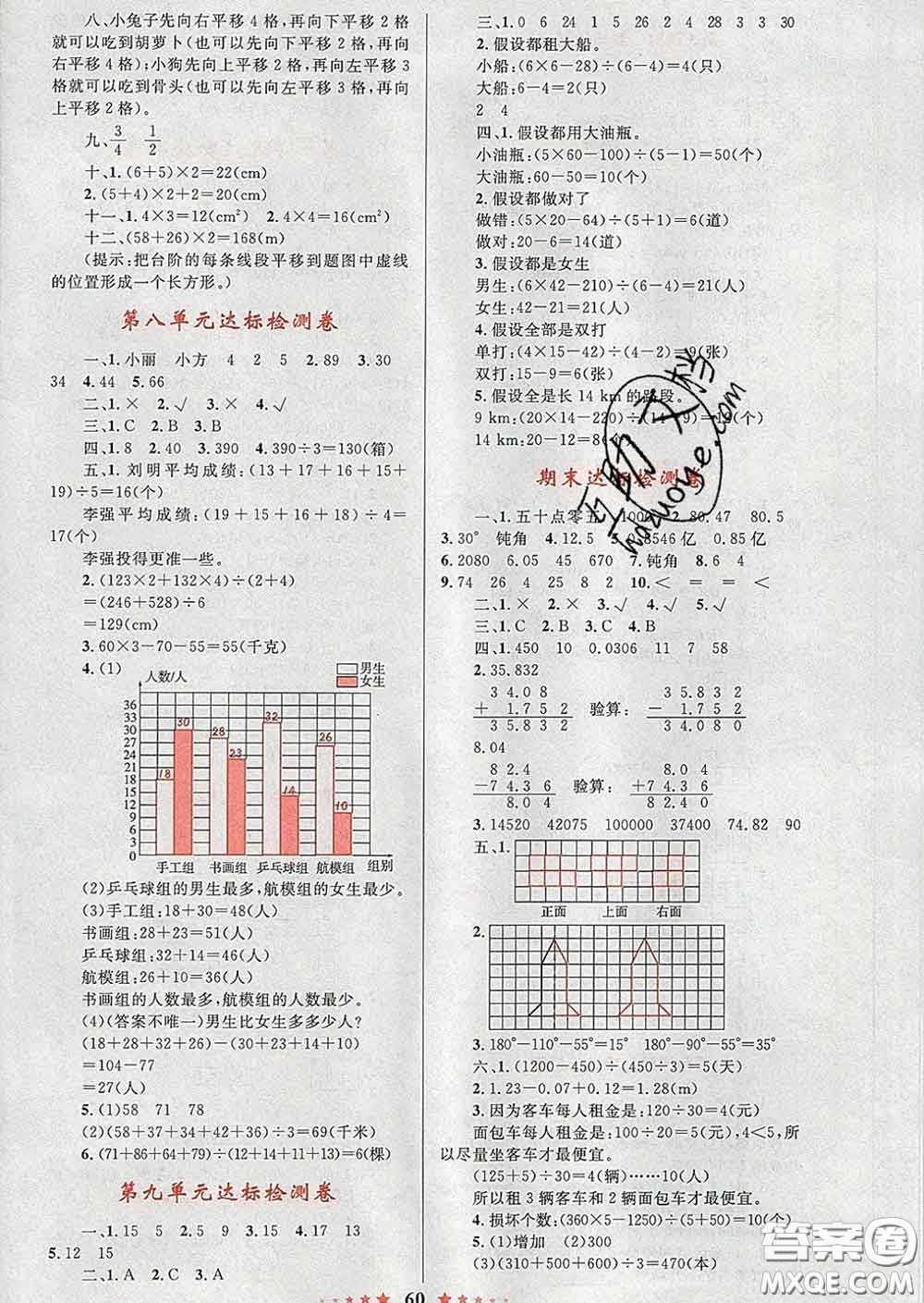 2020新版小學(xué)同步測(cè)控全優(yōu)設(shè)計(jì)超人天天練四年級(jí)數(shù)學(xué)人教版答案