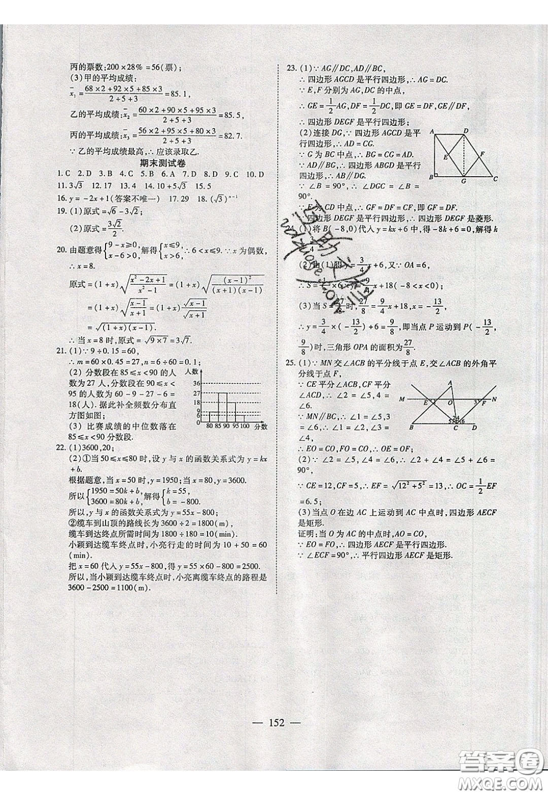 2020年有效課堂課時導學案八年級下冊數(shù)學人教版參考答案