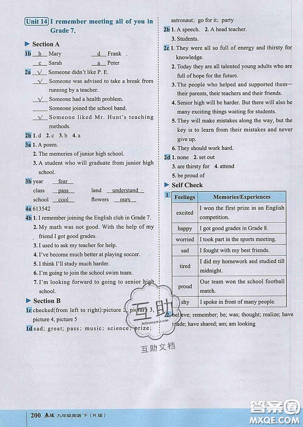 吉林教育出版社2020春特高級(jí)教師點(diǎn)撥九年級(jí)英語(yǔ)下冊(cè)人教版答案