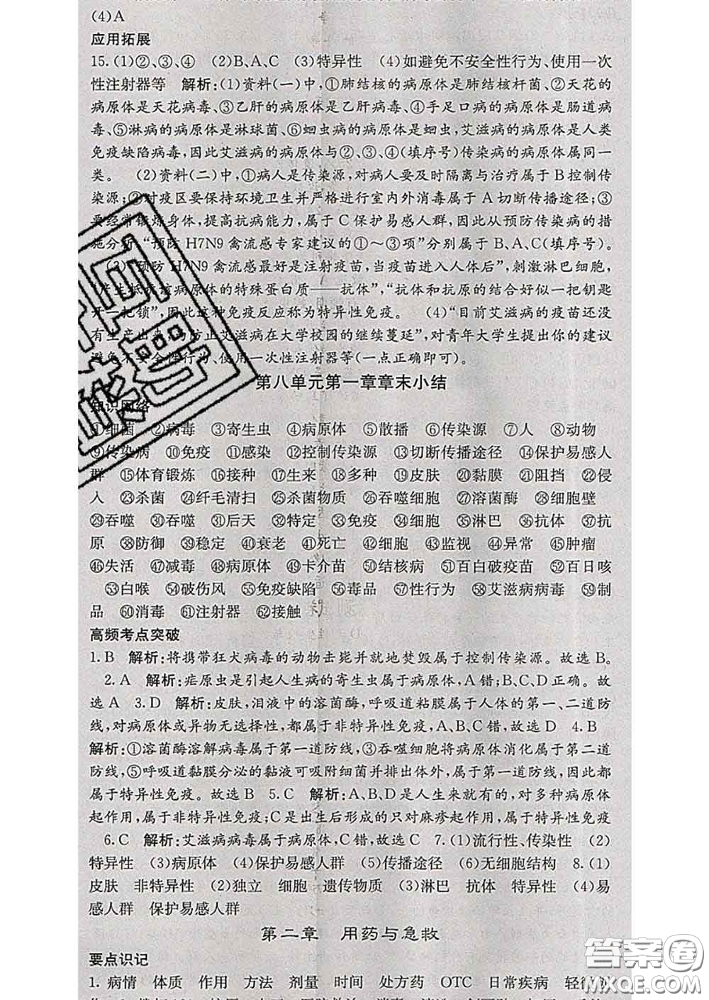 梯田文化2020春課堂點(diǎn)睛八年級(jí)生物下冊(cè)人教版答案