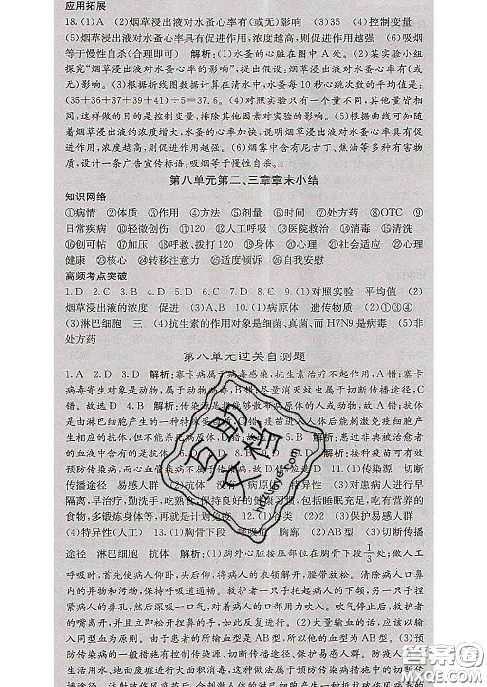 梯田文化2020春課堂點(diǎn)睛八年級(jí)生物下冊(cè)人教版答案