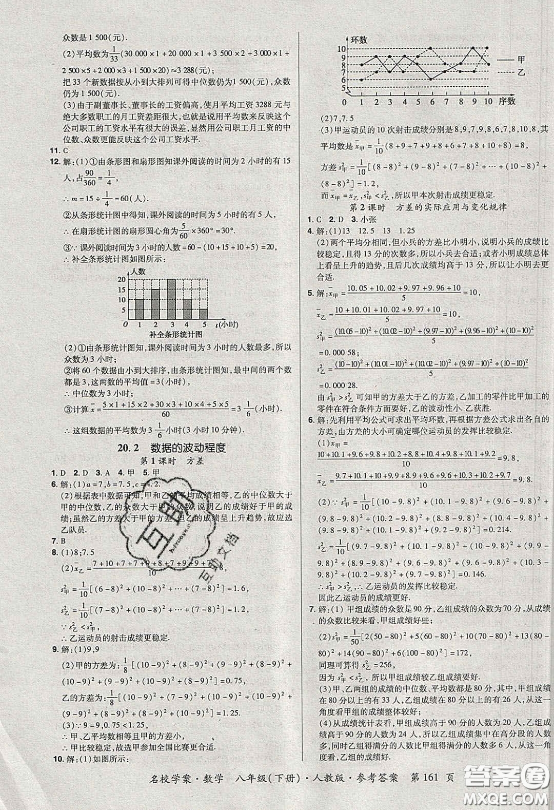 2020年國華作業(yè)本名校學(xué)案八年級(jí)數(shù)學(xué)下冊(cè)人教版答案