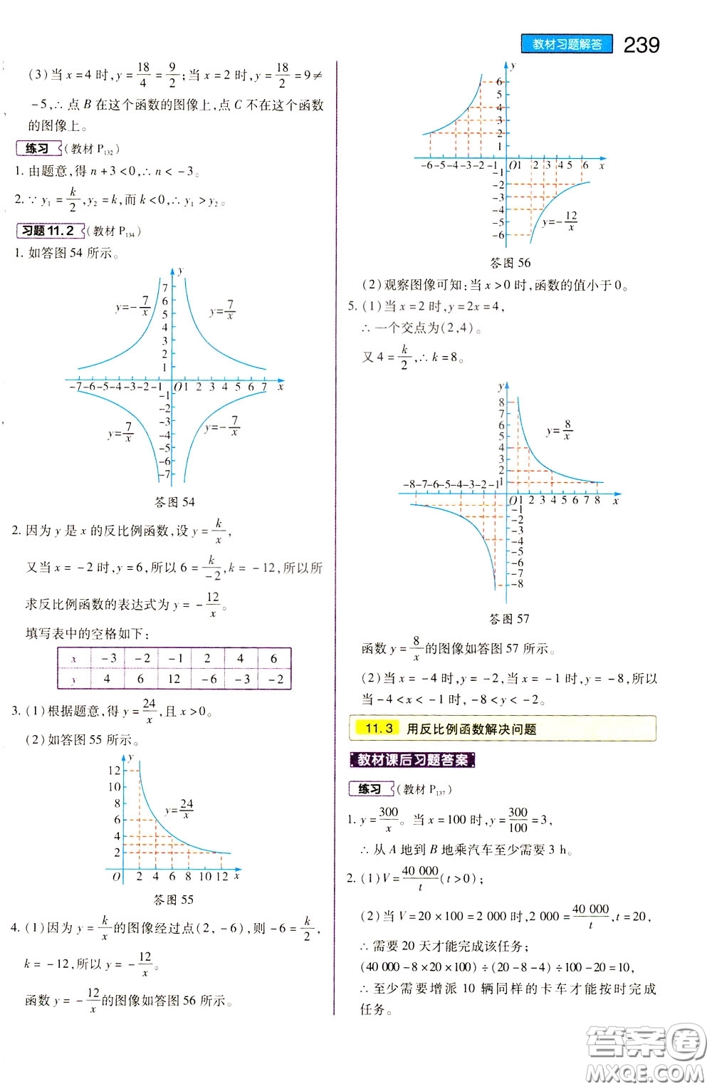 2020年王后雄初中教材完全解讀八年級下冊數(shù)學SKSX蘇科版參考答案