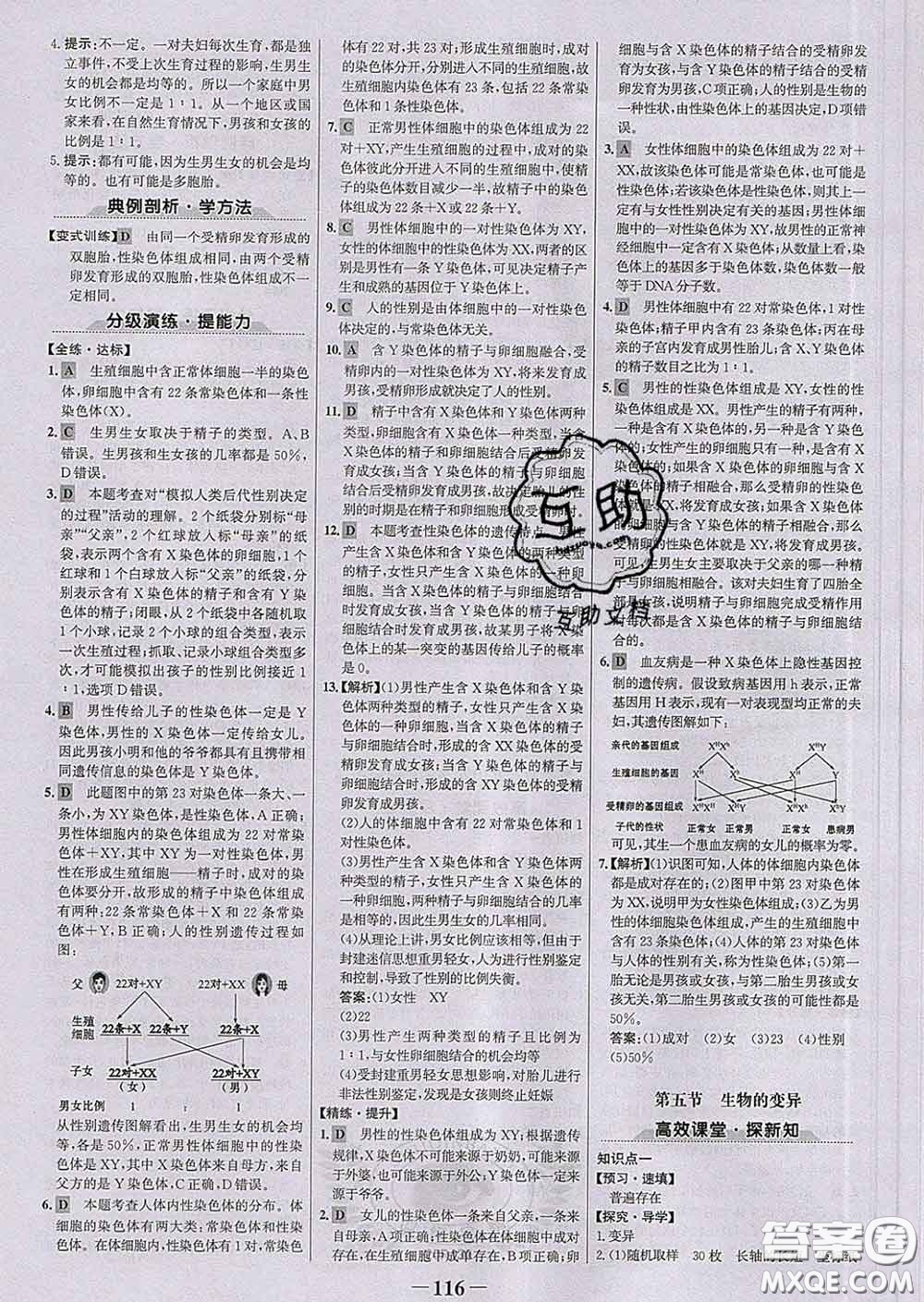 2020新版世紀金榜金榜學案八年級生物下冊人教版答案