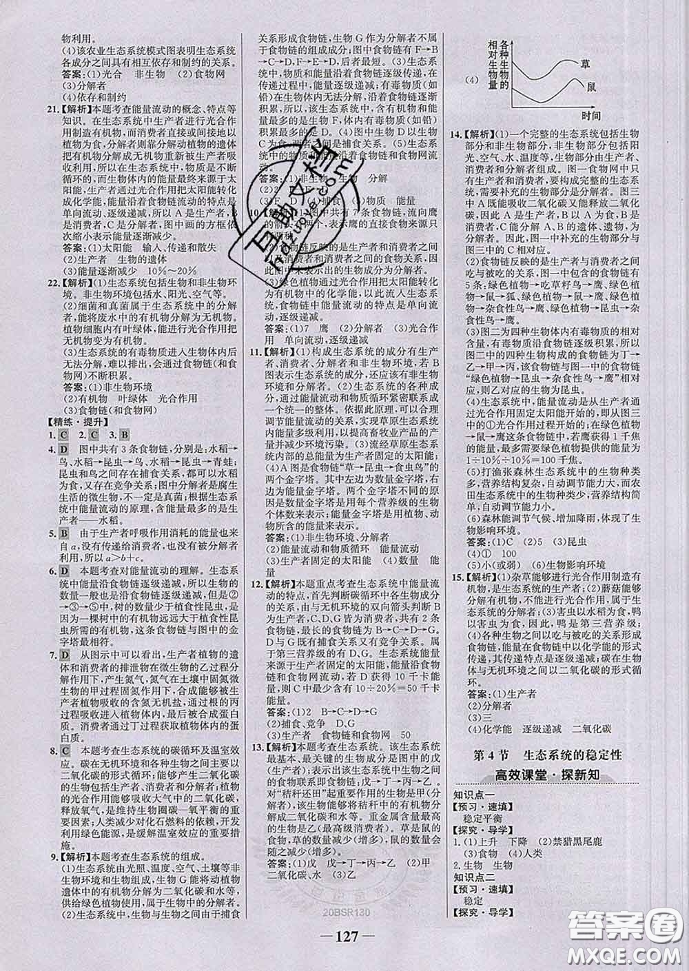 2020新版世紀(jì)金榜金榜學(xué)案八年級(jí)生物下冊(cè)北師版答案