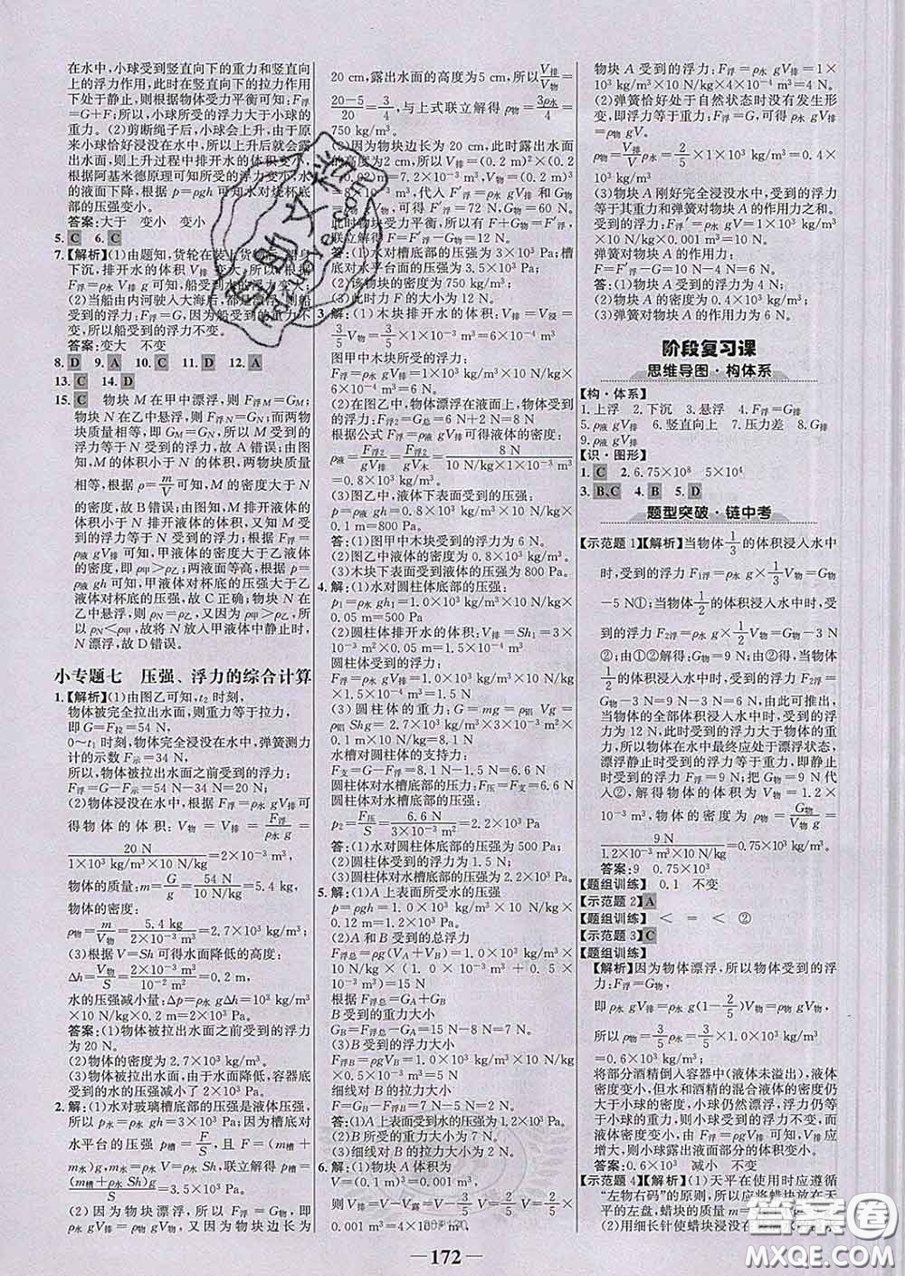 2020新版世紀(jì)金榜金榜學(xué)案八年級(jí)物理下冊人教版答案