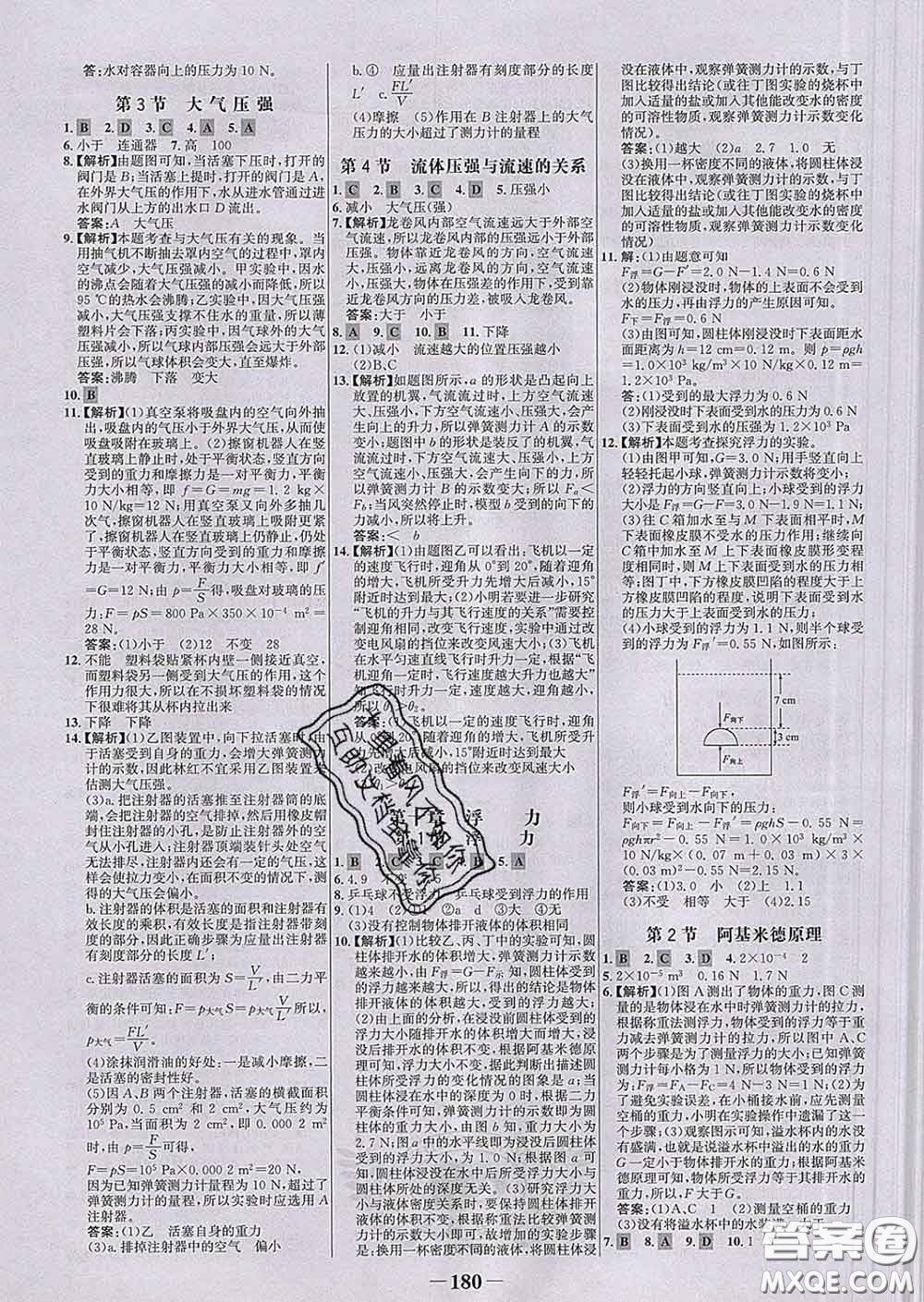 2020新版世紀(jì)金榜金榜學(xué)案八年級(jí)物理下冊人教版答案