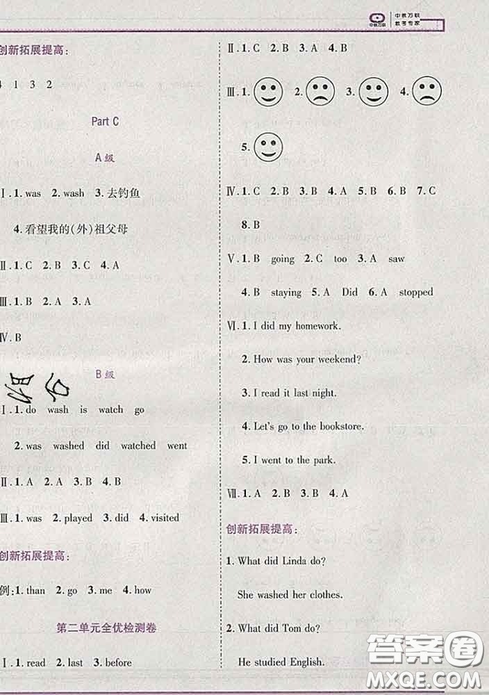 2020新版新全優(yōu)全優(yōu)備考六年級(jí)英語(yǔ)下冊(cè)人教版答案