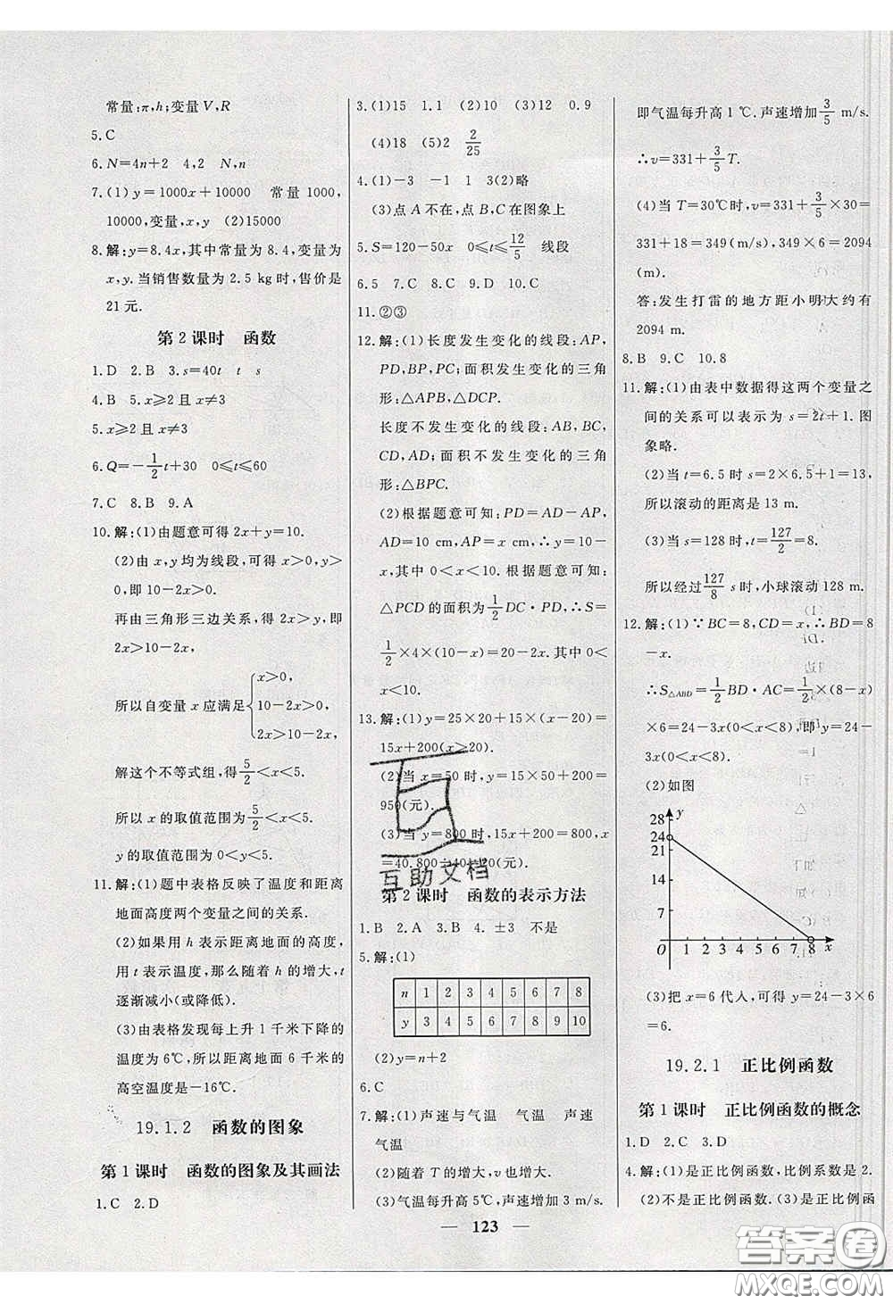 2020年名校學(xué)案高效課時(shí)練八年級數(shù)學(xué)下冊人教版答案
