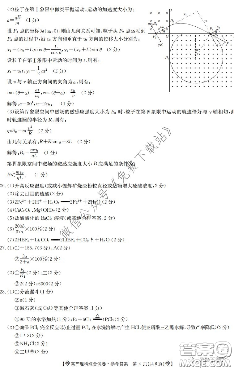 2020屆金太陽高三全國百萬聯(lián)考6002C理科綜合答案