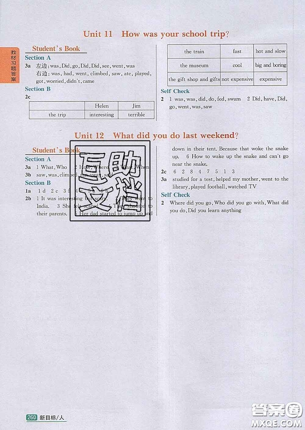 吉林人民出版社2020春尖子生學(xué)案七年級(jí)英語(yǔ)下冊(cè)人教版答案