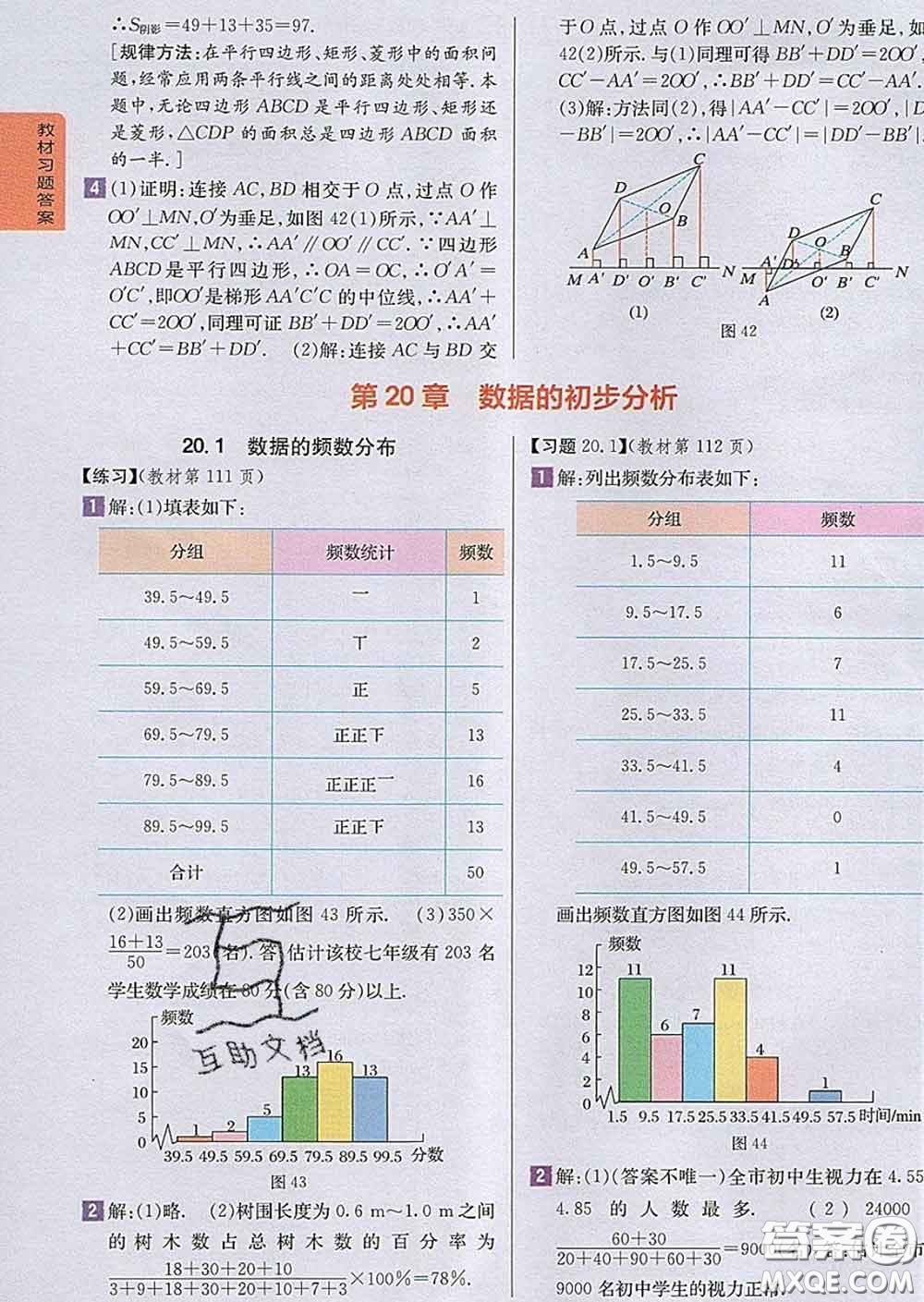 吉林人民出版社2020春尖子生學(xué)案八年級數(shù)學(xué)下冊滬科版答案