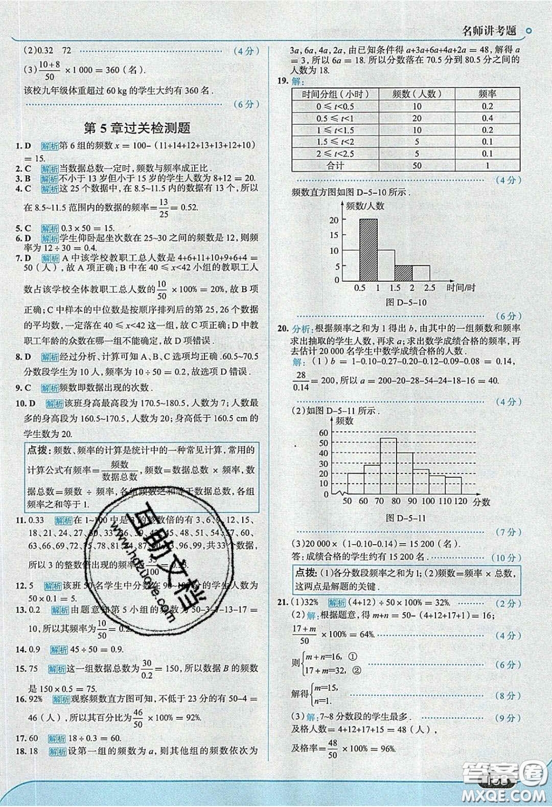 2020年走進(jìn)中考考場八年級數(shù)學(xué)下冊湘教版答案