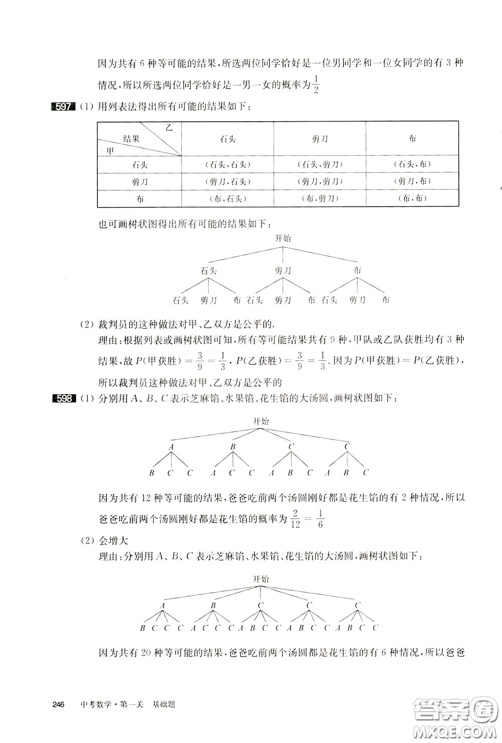 2020修訂版百題大過關(guān)中考數(shù)學第一關(guān)基礎題參考答案