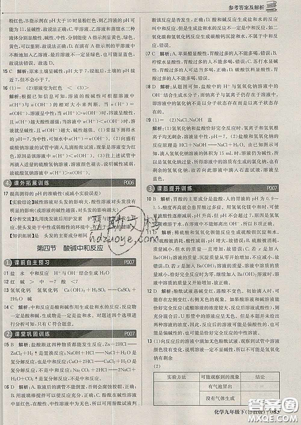 2020新版1加1輕巧奪冠優(yōu)化訓(xùn)練九年級(jí)化學(xué)下冊(cè)魯教版答案