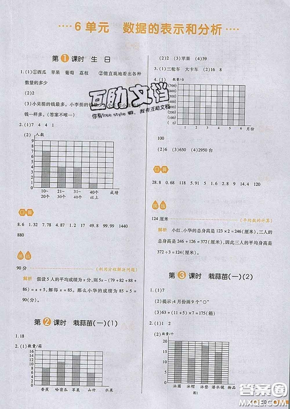 2020新版一本我愛(ài)寫作業(yè)小學(xué)數(shù)學(xué)四年級(jí)下冊(cè)北師版答案