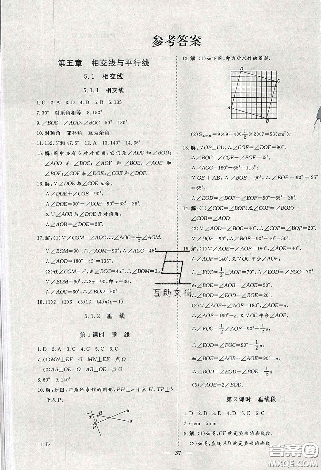2020年習(xí)題e百課時訓(xùn)練七年級數(shù)學(xué)下冊人教版答案