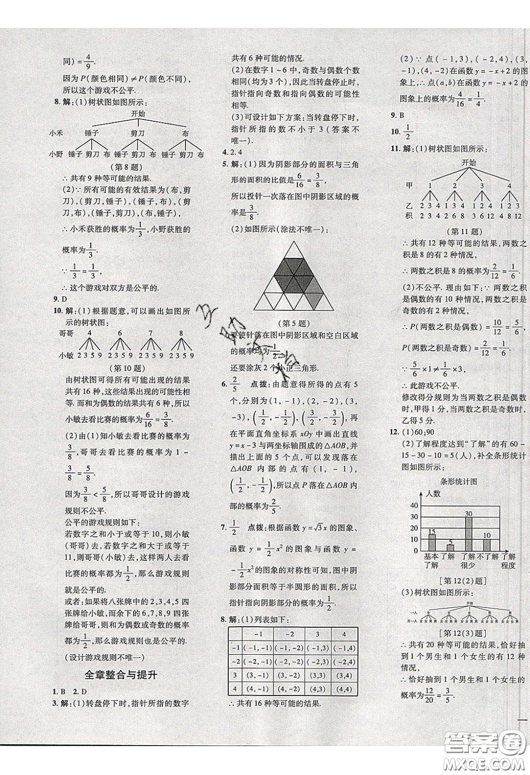 2020榮德基點(diǎn)撥訓(xùn)練九年級數(shù)學(xué)下冊湘教版答案