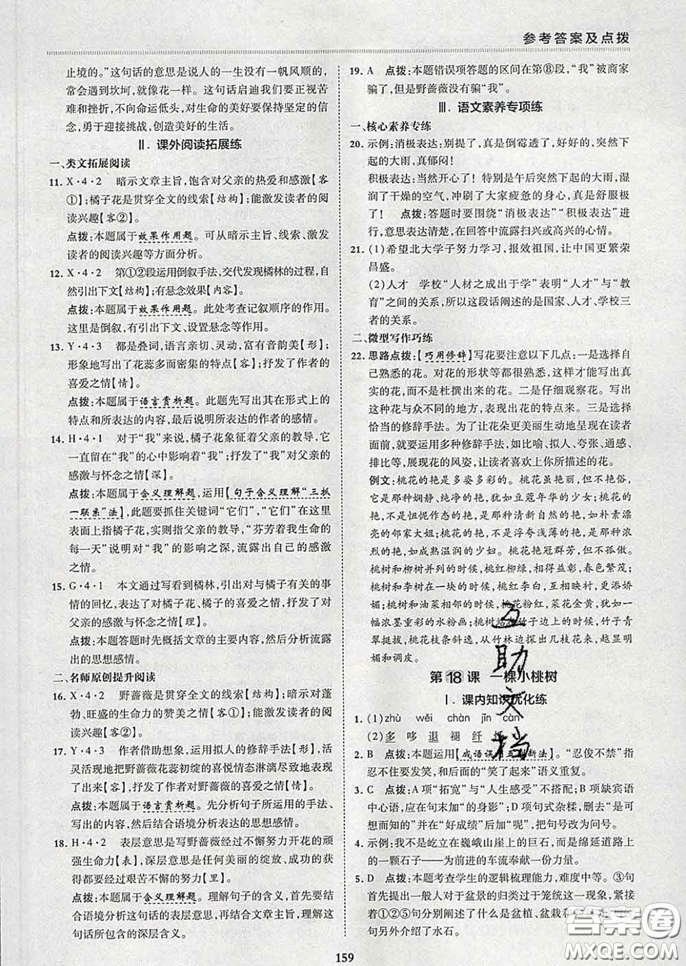 2020春綜合應(yīng)用創(chuàng)新題典中點(diǎn)七年級(jí)語文下冊(cè)人教版答案