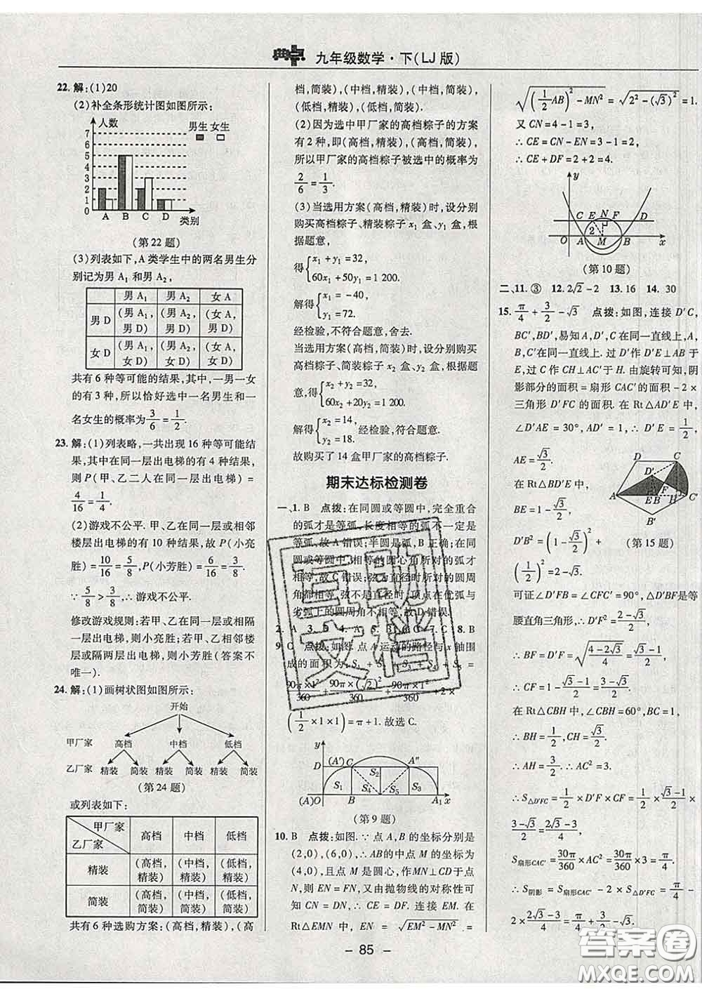 2020春綜合應(yīng)用創(chuàng)新題典中點(diǎn)九年級(jí)數(shù)學(xué)下冊(cè)魯教版五四制答案