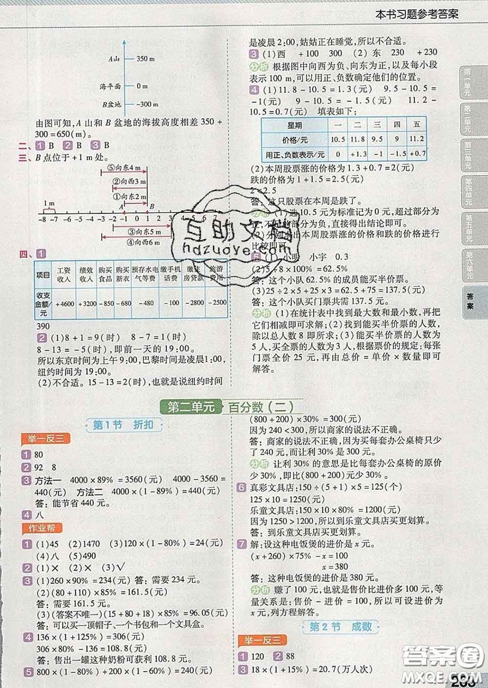 2020新版天星教育教材幫小學(xué)數(shù)學(xué)六年級下冊人教版答案