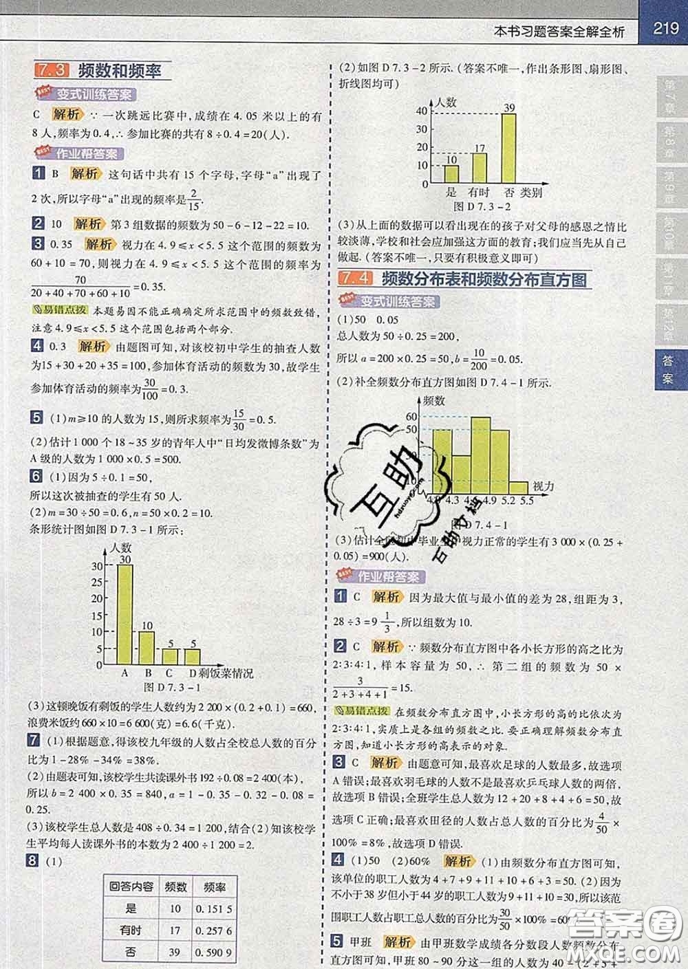 2020新版天星教育教材幫初中數(shù)學(xué)八年級下冊蘇科版答案