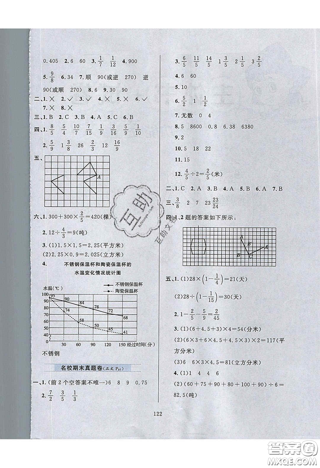 2020年小學(xué)教材全練五年級(jí)數(shù)學(xué)下冊(cè)冀教版答案