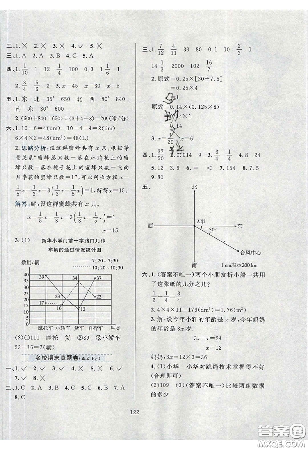 2020年小學(xué)教材全練五年級(jí)數(shù)學(xué)下冊(cè)北師大版答案