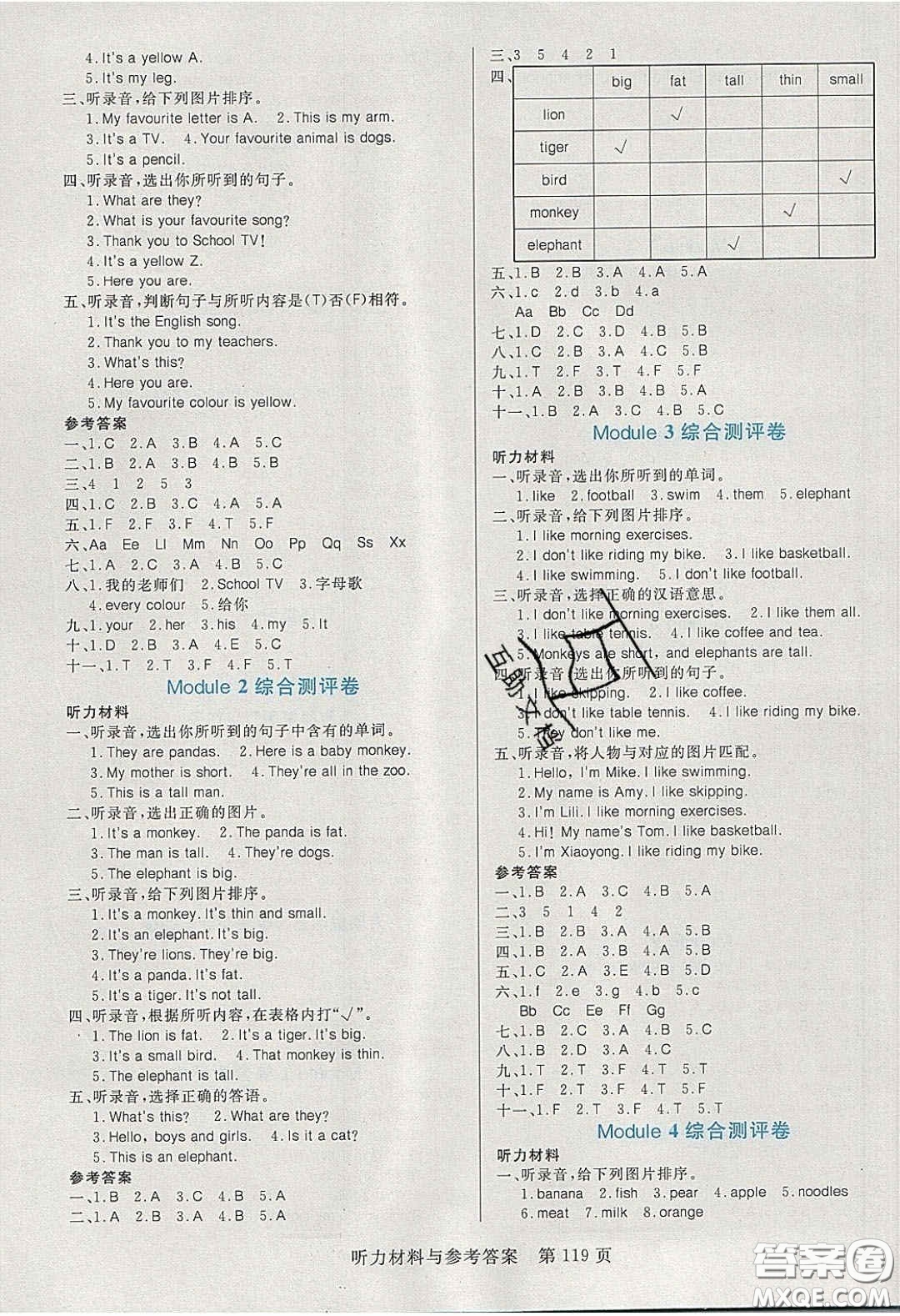 2020年黃岡名師天天練三年級(jí)英語下冊(cè)外研版答案