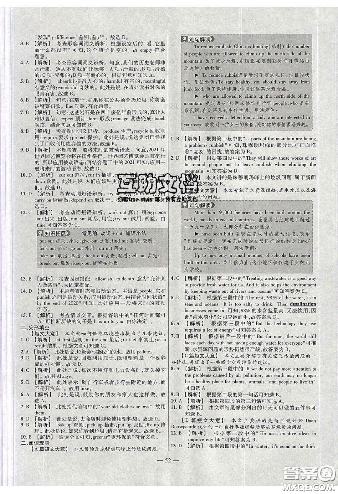 2020年金考卷活頁(yè)題選名師名題單元雙測(cè)八年級(jí)英語(yǔ)下冊(cè)譯林牛津版答案