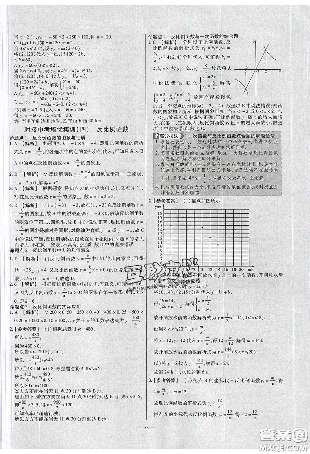 2020年金考卷活頁(yè)題選名師名題單元雙測(cè)八年級(jí)數(shù)學(xué)下冊(cè)華師大版答案