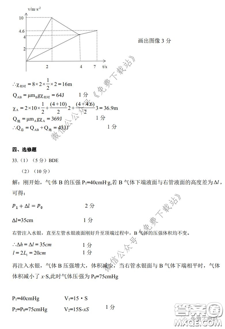 昆明第一中學2020屆高中新課標高三第六次考前基礎強化理科綜合答案
