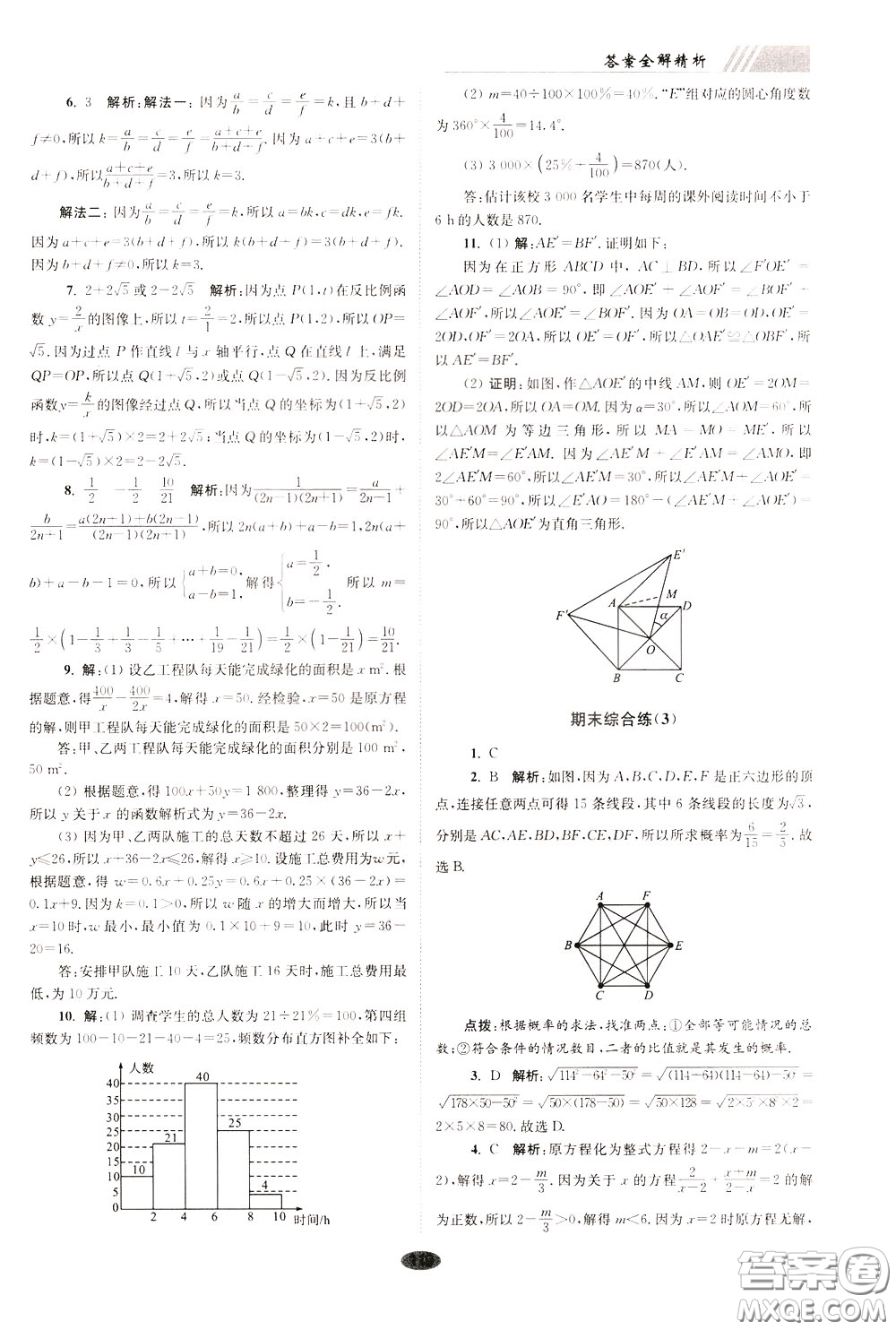 2020年初中數(shù)學(xué)小題狂做巔峰版八年級下冊蘇科版參考答案