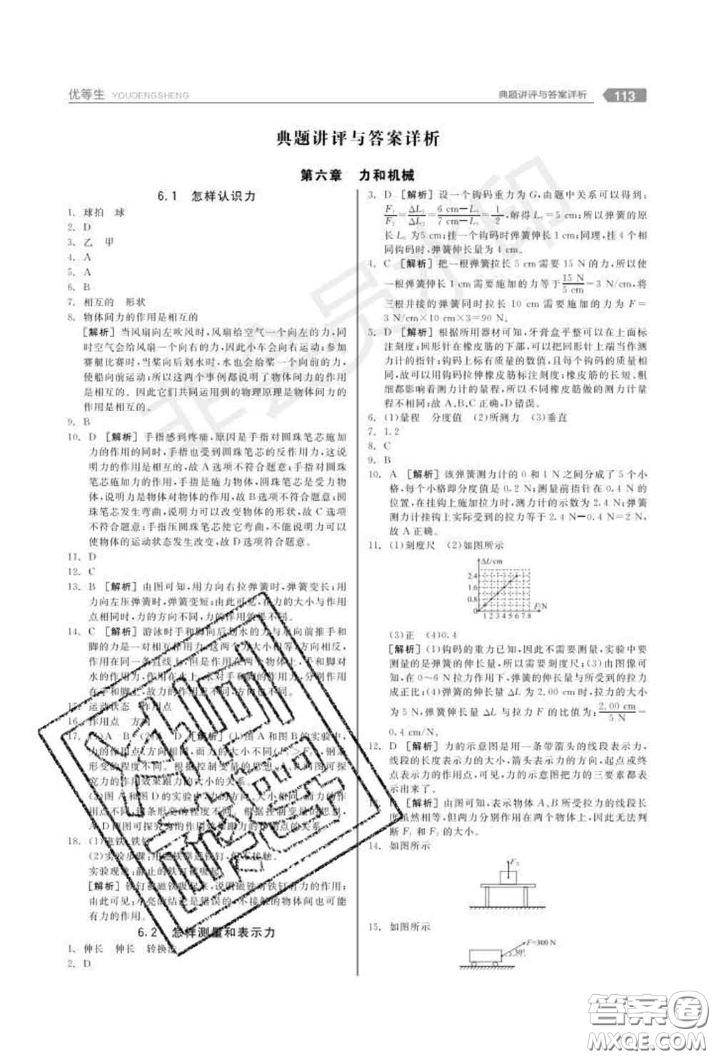 陽(yáng)光出版社2020春全品優(yōu)等生八年級(jí)物理下冊(cè)滬粵版答案