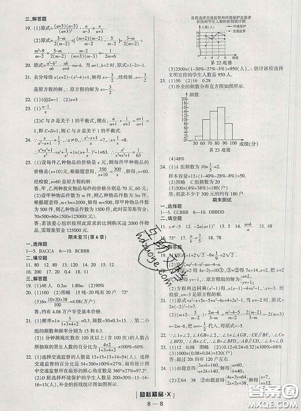 勵(lì)耘書業(yè)2020春勵(lì)耘活頁(yè)七年級(jí)數(shù)學(xué)下冊(cè)浙教版答案