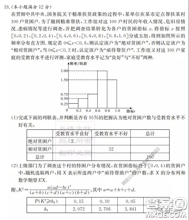 炎德英才大聯(lián)考雅禮中學(xué)2020屆高三月考試卷七理科數(shù)學(xué)試題及答案