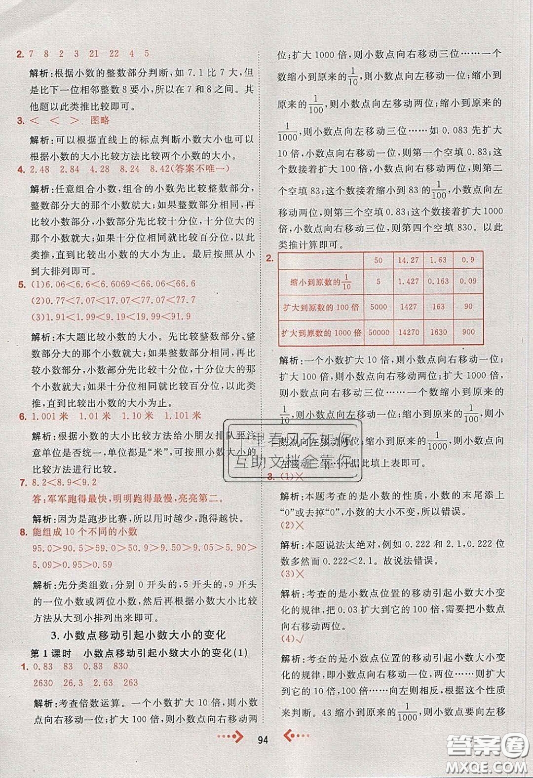 2020春快樂小博士鞏固與提高四年級數(shù)學下冊人教版答案