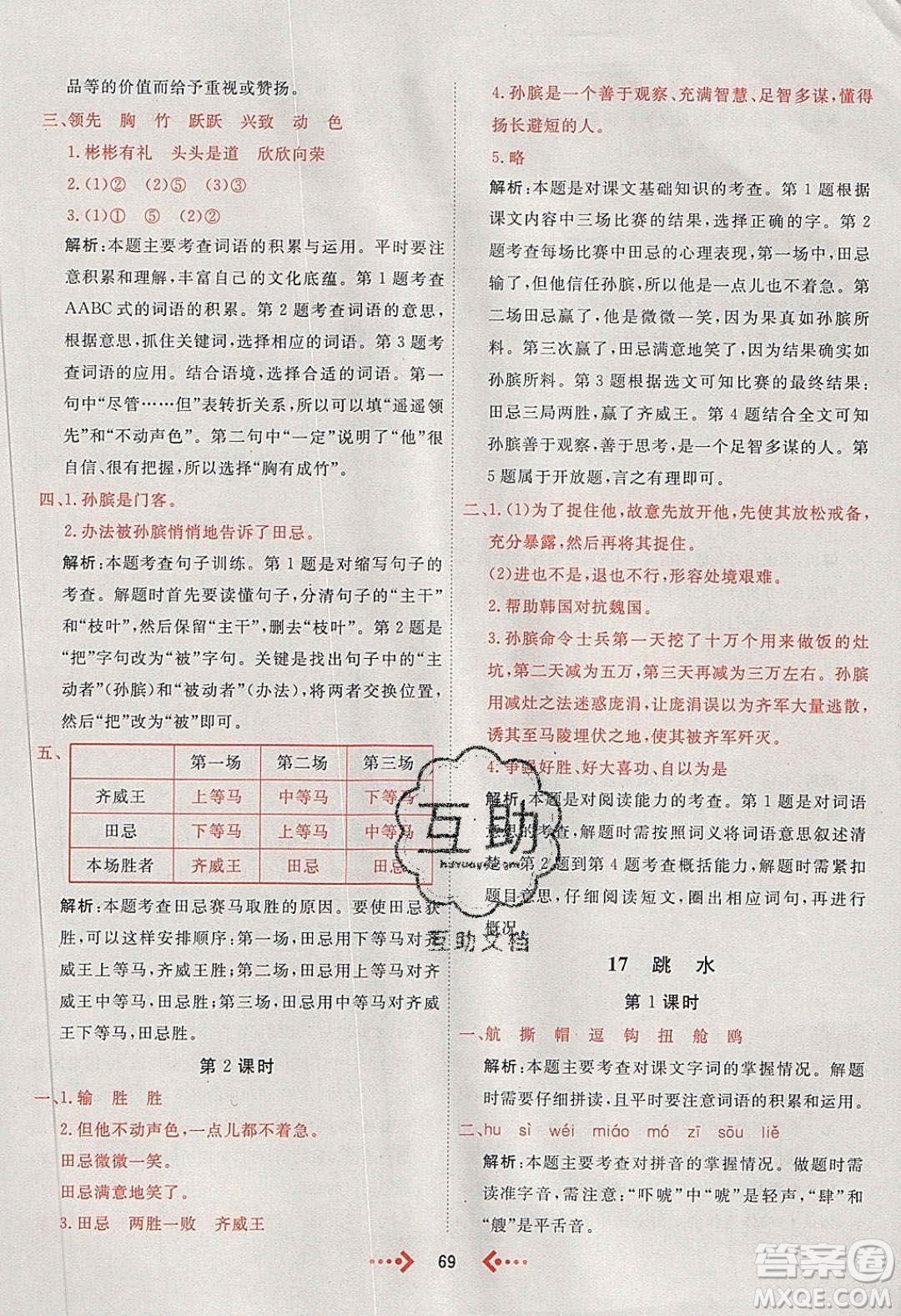 2020春快樂小博士鞏固與提高五年級(jí)語文下冊(cè)人教版答案