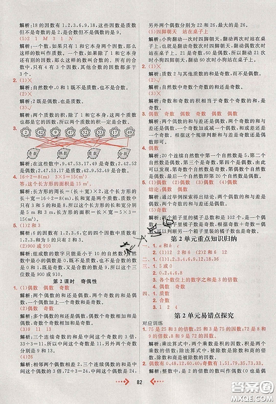 2020春快樂(lè)小博士鞏固與提高五年級(jí)數(shù)學(xué)下冊(cè)人教版答案