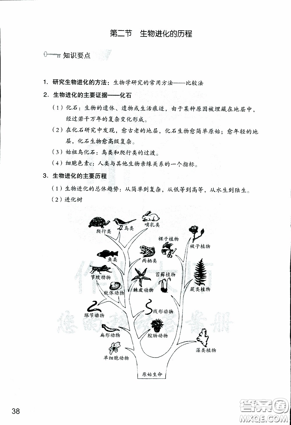 2020年知識與能力訓(xùn)練八年級下冊生物學(xué)人教版參考答案