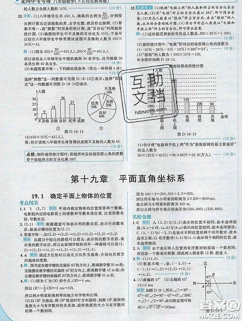 現(xiàn)代教育出版社2020新版走向中考考場(chǎng)八年級(jí)數(shù)學(xué)下冊(cè)冀教版答案
