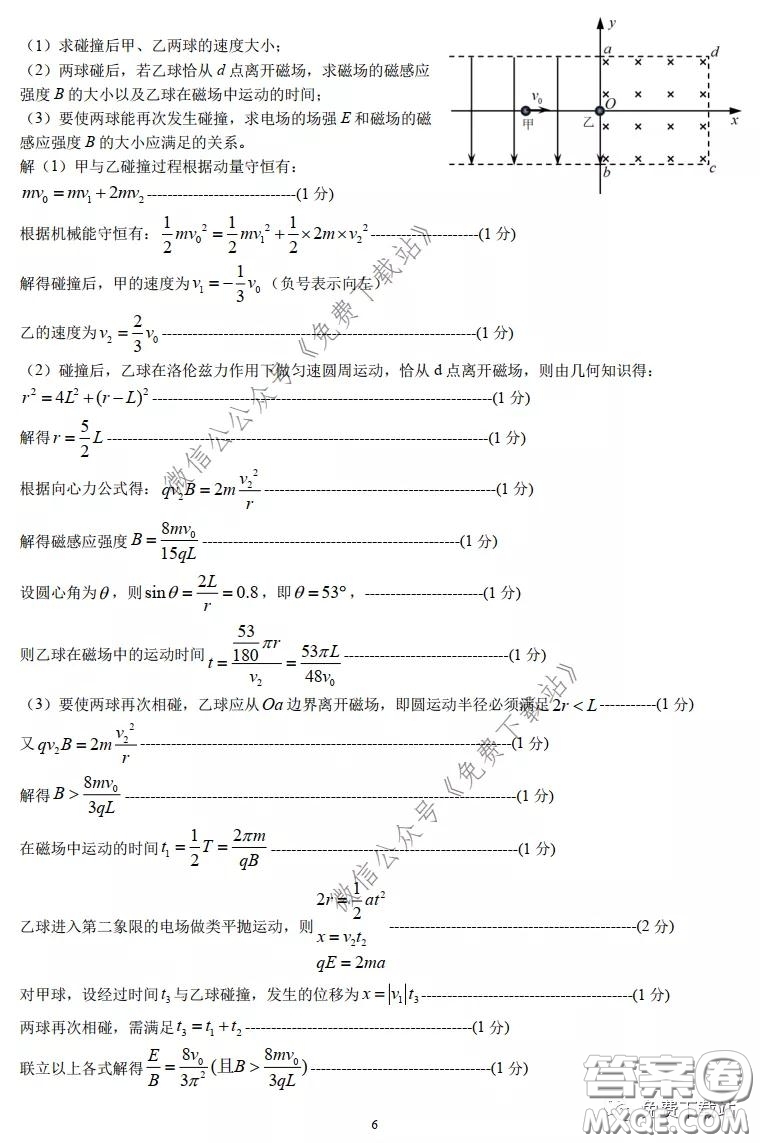 長(zhǎng)郡中學(xué)2020屆高三理綜訓(xùn)練七試題及答案