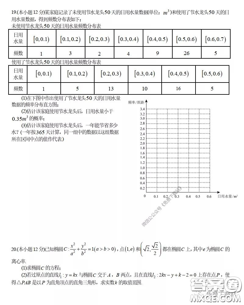 2020屆華中師大一附中高三下學期文科數(shù)學獨立作業(yè)3試題及答案