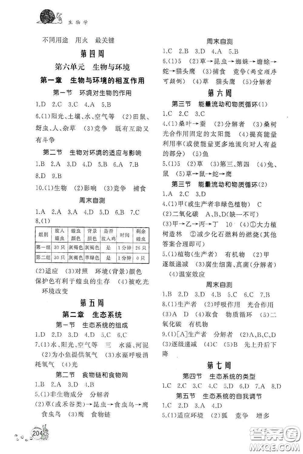 伴你學2020新課程助學叢書生物學八年級下冊最新版答案