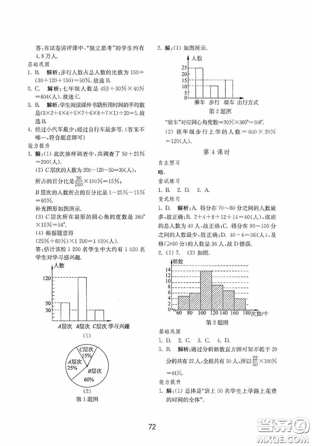 山東教育出版社2020初中基礎(chǔ)訓(xùn)練六年級(jí)數(shù)學(xué)下冊(cè)54學(xué)制版答案