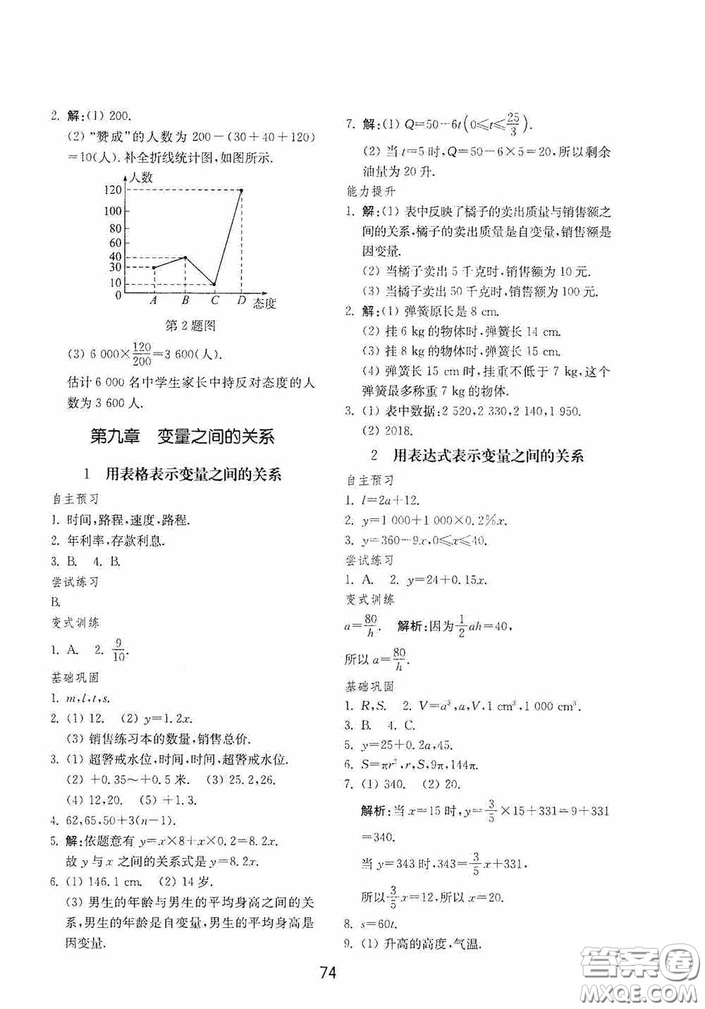 山東教育出版社2020初中基礎(chǔ)訓(xùn)練六年級(jí)數(shù)學(xué)下冊(cè)54學(xué)制版答案
