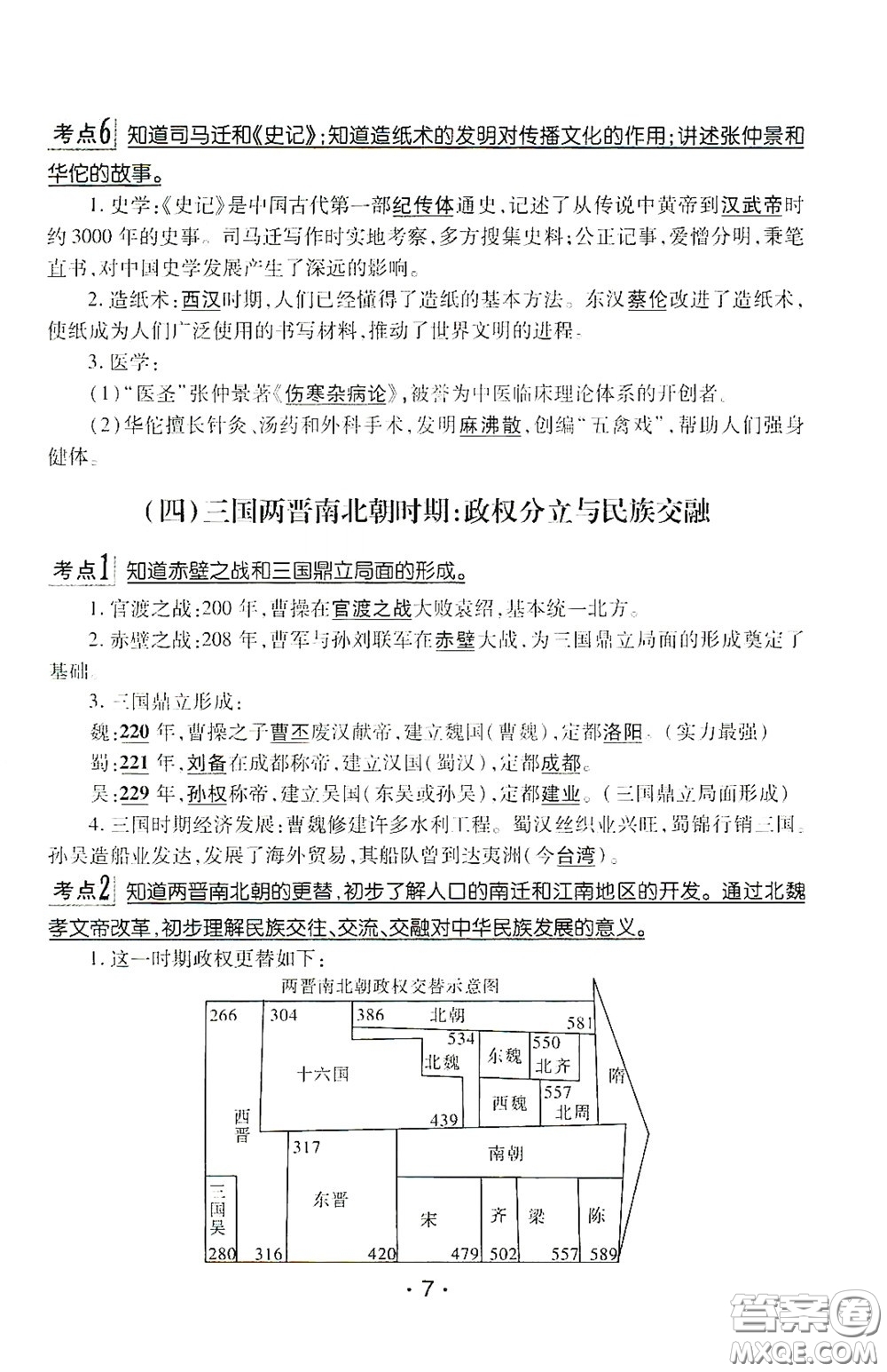 南方出版?zhèn)髅?020南方新課堂初中畢業(yè)生學業(yè)考試指導(dǎo)書歷史答案