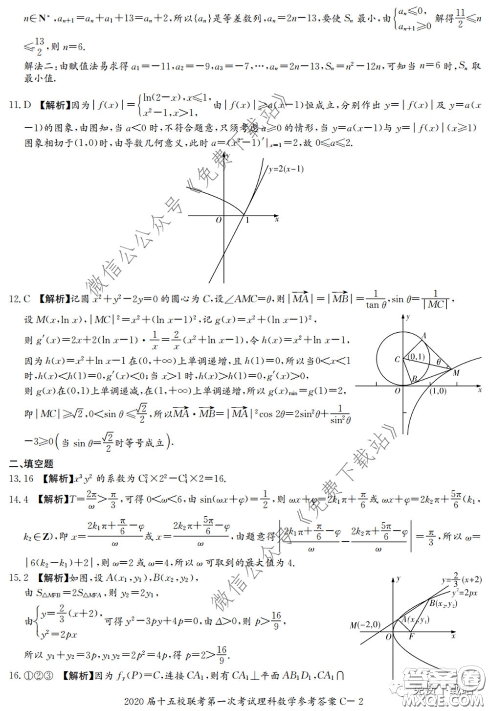 2020屆湘贛皖長郡十五校高三聯(lián)考第一次考試理科數(shù)學試題及答案
