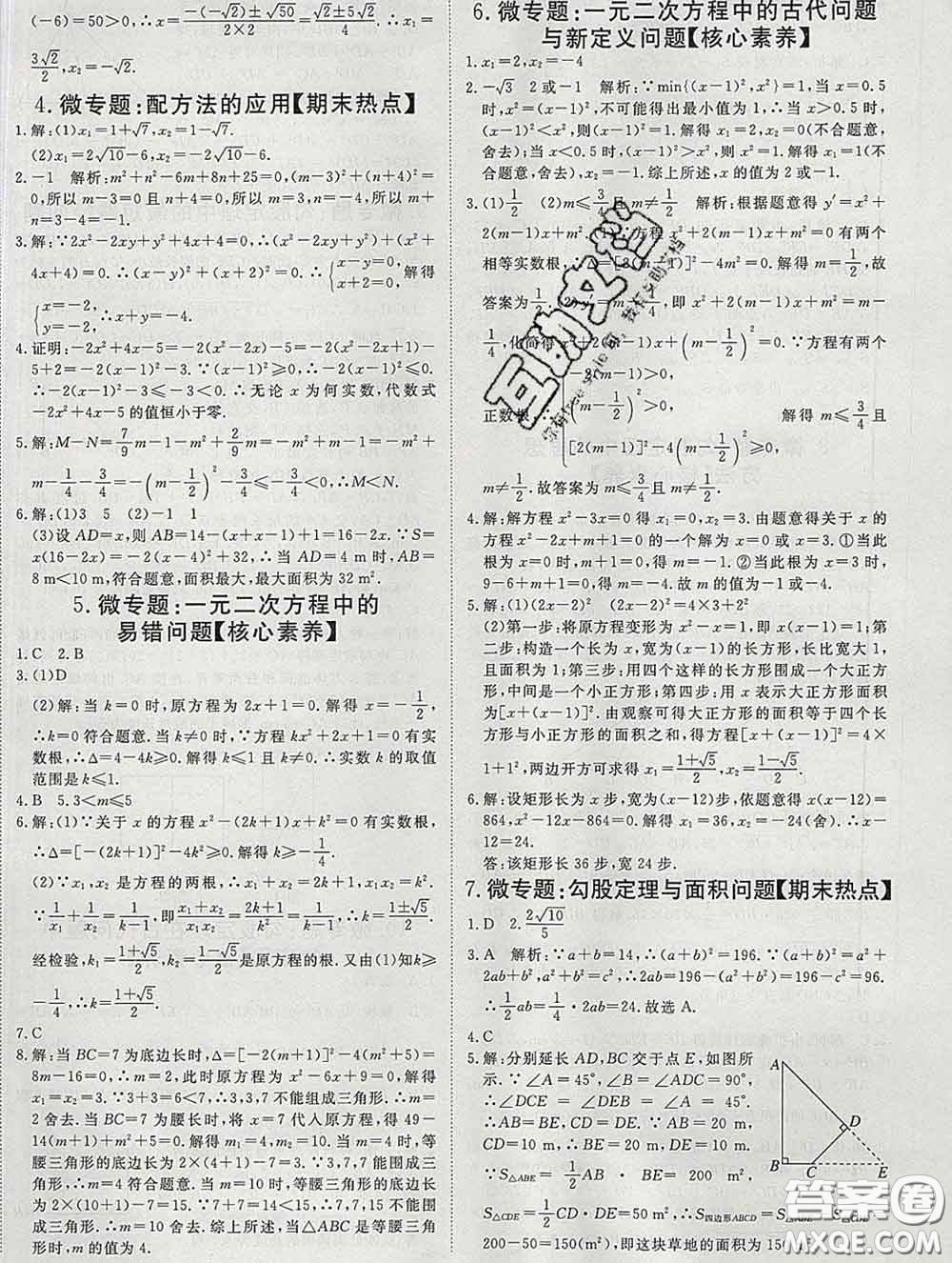 延邊大學出版社2020新版新領程叢書新領程八年級數(shù)學下冊滬科版參考答案